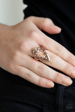 Load image into Gallery viewer, Paparazzi Tribal Ware - Copper - Geometric Thick Band for a bold look - Ring - $5 Jewelry With Ashley Swint