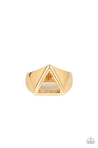 Paparazzi Trident - Gold - Thick Band - Men's Collection - Ring - $5 Jewelry with Ashley Swint