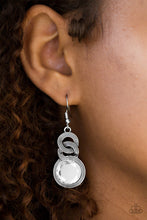 Load image into Gallery viewer, Paparazzi Be GLAM Enough! - White Gem Earrings - $5 Jewelry With Ashley Swint