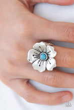 Load image into Gallery viewer, Paparazzi Boho Blossom - Blue Bead - Silver Ring - $5 Jewelry with Ashley Swint