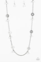 Load image into Gallery viewer, Paparazzi Color Boost - White - Silver Necklace and matching Earrings - $5 Jewelry With Ashley Swint