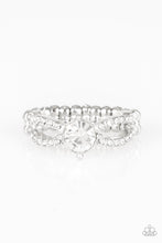 Load image into Gallery viewer, Paparazzi Ever Elegant - White Rhinestones - Silver Ring - $5 Jewelry With Ashley Swint
