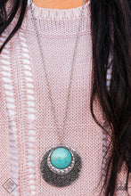 Load image into Gallery viewer, Paparazzi Medallion Meadow - Blue Turquoise - Necklace and matching Earrings - April 2019 - $5 Jewelry With Ashley Swint