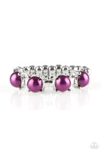 Load image into Gallery viewer, Paparazzi More Or PRICELESS - Purple - Beads - Silver Band Dainty Ring - $5 Jewelry With Ashley Swint