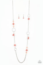 Load image into Gallery viewer, Paparazzi Pageant Princess - Orange / Coral - Necklace and matching Earrings - $5 Jewelry With Ashley Swint
