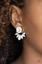 Load image into Gallery viewer, Paparazzi Accessories Radically Royal - White - Gem and Rhinestones - Double Sided - Post Earrings - $5 Jewelry With Ashley Swint