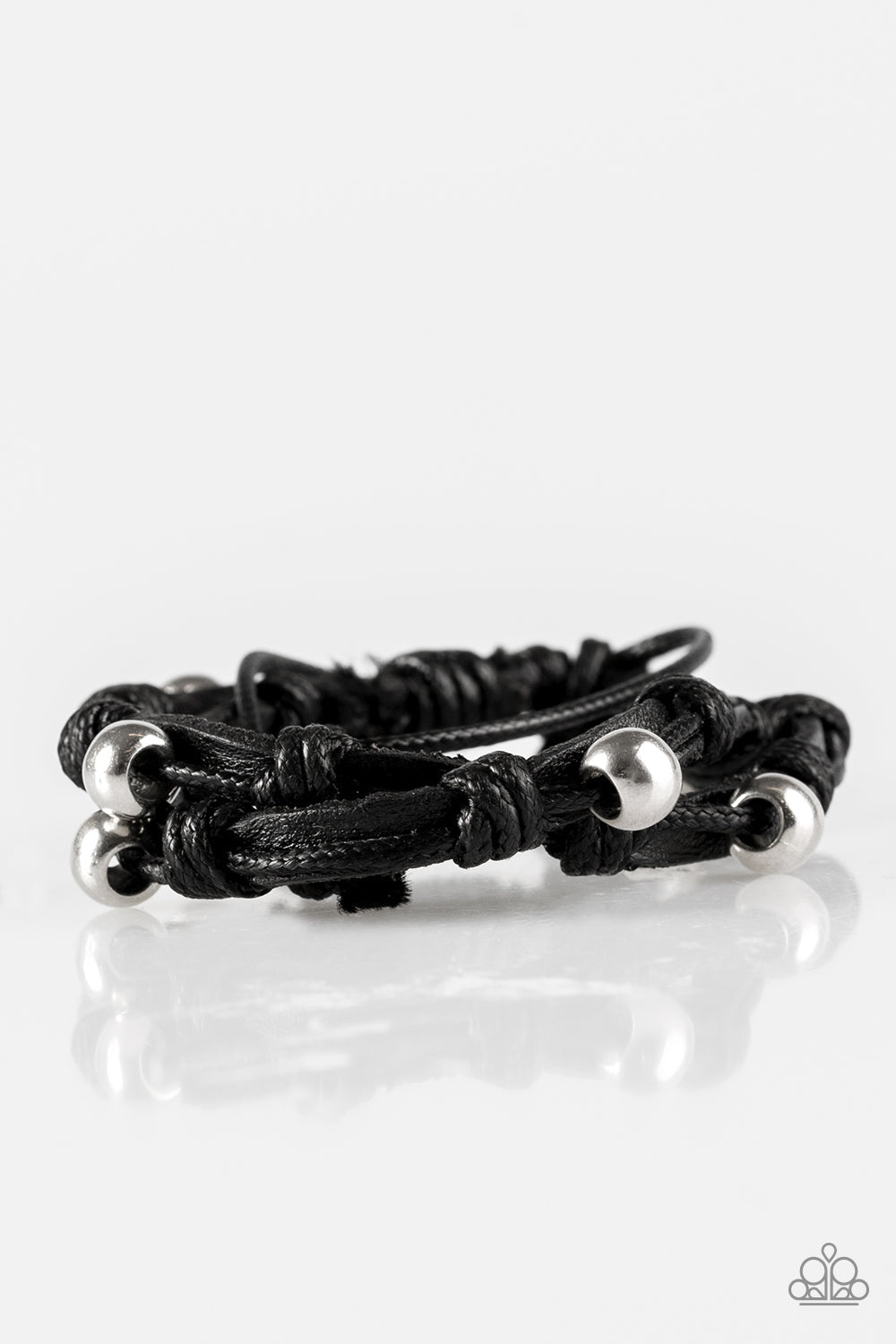 Paparazzi Right To Ride - Black - Sliding Knot - Leather Bracelet - $5 Jewelry With Ashley Swint