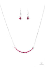 Load image into Gallery viewer, Paparazzi Rockin Rhinestones - Pink Rhinestones - Silver Necklace and matching Earrings - $5 Jewelry With Ashley Swint
