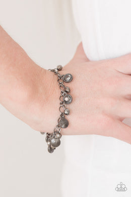 Paparazzi Stratosphere Shimmer - Black Rhinestone Bracelet - $5 Jewelry With Ashley Swint