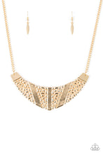 Load image into Gallery viewer, Paparazzi Terra Trailbreaker - Gold - Necklace and matching Earrings - $5 Jewelry With Ashley Swint