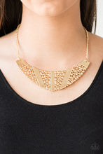 Load image into Gallery viewer, Paparazzi Terra Trailbreaker - Gold - Necklace and matching Earrings - $5 Jewelry With Ashley Swint