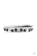Load image into Gallery viewer, Paparazzi What A TREE-t! - Black - Silver Beads - Stamped Tree of Life - Set of 3 Bracelets - $5 Jewelry With Ashley Swint
