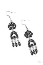 Load image into Gallery viewer, Paparazzi Which Way West - Black Stones - Silver Earrings - $5 Jewelry With Ashley Swint