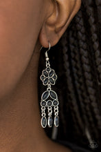 Load image into Gallery viewer, Paparazzi Which Way West - Black Stones - Silver Earrings - $5 Jewelry With Ashley Swint