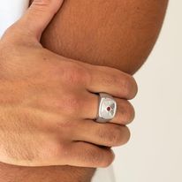 Paparazzi Ring ~ Immortal - Red Mens ring - $5 Jewelry with Ashley Swint