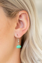 Load image into Gallery viewer, Paparazzi BRAGS To Riches - Green Beads - Silver Necklace and matching Earrings - $5 Jewelry With Ashley Swint