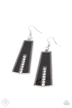 Load image into Gallery viewer, PRE-ORDER - Paparazzi Demandingly Deco - Black - Earrings - $5 Jewelry with Ashley Swint