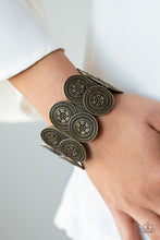 Load image into Gallery viewer, Paparazzi Flirtatious Florals - Brass - Whimsical Floral Pattern - Bracelet - $5 Jewelry with Ashley Swint