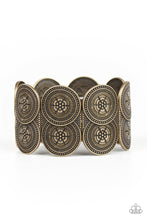 Load image into Gallery viewer, Paparazzi Flirtatious Florals - Brass - Whimsical Floral Pattern - Bracelet - $5 Jewelry with Ashley Swint