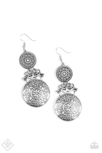 Paparazzi Garden Adventure - Silver - Earrings - Trend Blend / Fashion Fix Exclusive - August 2020 - $5 Jewelry with Ashley Swint