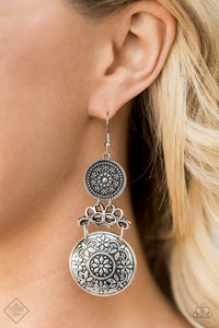 Paparazzi Garden Adventure - Silver - Earrings - Trend Blend / Fashion Fix Exclusive - August 2020 - $5 Jewelry with Ashley Swint