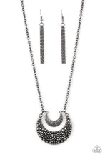 Load image into Gallery viewer, Paparazzi Get Well MOON - Silver - Antiqued Pebble Texture - Necklace and matching Earrings - $5 Jewelry With Ashley Swint