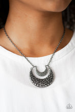 Load image into Gallery viewer, Paparazzi Get Well MOON - Silver - Antiqued Pebble Texture - Necklace and matching Earrings - $5 Jewelry With Ashley Swint