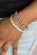 Load image into Gallery viewer, Paparazzi Girly Girl Glamour - Green Pearly Beads - Stretchy Band - Set of 3 Bracelets - $5 Jewelry With Ashley Swint