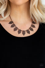 Load image into Gallery viewer, Paparazzi Leafy Lagoon - Copper Leaf - Necklace and matching Earrings - $5 Jewelry With Ashley Swint