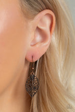 Load image into Gallery viewer, Paparazzi Leafy Lagoon - Copper Leaf - Necklace and matching Earrings - $5 Jewelry With Ashley Swint
