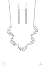 Load image into Gallery viewer, Paparazzi Lunar Lights - Silver - Hammered Necklace - Fashion Fix / Trend Blend Exclusive August 2019 - $5 Jewelry With Ashley Swint