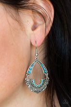 Load image into Gallery viewer, Paparazzi Royal Engagement - Blue Rhinestones - Silver Earrings - $5 Jewelry With Ashley Swint