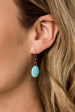 Load image into Gallery viewer, Paparazzi RULER In Favor - Copper Blue Turquoise Stone Necklace - Trend Blend / Fashion Fix Exclusive July 2019 - $5 Jewelry With Ashley Swint