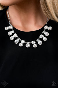 Paparazzi Top Dollar Twinkle White Necklace - Trend Blend / Fashion Fix May 2020 - $5 Jewelry with Ashley Swint
