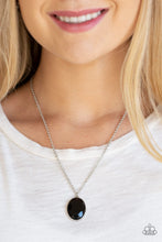 Load image into Gallery viewer, Paparazzi Definitely Duchess - Black Gem - Silver Necklace and matching Earrings - $5 Jewelry With Ashley Swint