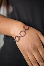Load image into Gallery viewer, Paparazzi Dress The Part - Red - Fiery Rhinestones - Glittery Gunmetal Rings - Bracelet - $5 Jewelry With Ashley Swint
