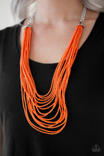 Load image into Gallery viewer, Paparazzi Peacefully Pacific - Orange Seed Beads Necklace &amp; Earrings - $5 Jewelry with Ashley Swint