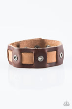 Load image into Gallery viewer, Paparazzi This Means War - Brown - Tan Leather Weaves - Leather Band Bracelet - $5 Jewelry With Ashley Swint