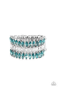 Paparazzi Treasury Fund - Blue Rhinestone - Ring - $5 Jewelry with Ashley Swint