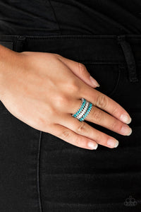 Paparazzi Treasury Fund - Blue Rhinestone - Ring - $5 Jewelry with Ashley Swint