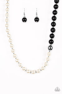 Paparazzi 5th Avenue A-Lister - Black - White Pearls - Necklace & Earrings - $5 Jewelry with Ashley Swint