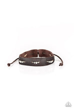Load image into Gallery viewer, Paparazzi Adventures In WANDER-land - Brown - Silver Beads - Leather Bracelet - Sliding Knot Closure - $5 Jewelry With Ashley Swint