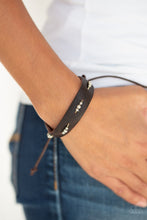Load image into Gallery viewer, Paparazzi Adventures In WANDER-land - Brown - Silver Beads - Leather Bracelet - Sliding Knot Closure - $5 Jewelry With Ashley Swint