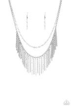 Load image into Gallery viewer, Paparazzi Fierce In Fringe - Silver - Fringe Necklace and matching Earrings - $5 Jewelry With Ashley Swint