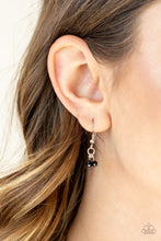 Load image into Gallery viewer, Paparazzi First Class Fringe - Black Beads - Silver Fringe Necklace and matching Earrings - $5 Jewelry With Ashley Swint