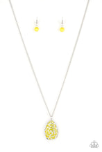 Load image into Gallery viewer, Paparazzi Gleaming Gardens - Yellow - Cat's Eye Stone - Necklace and matching Earrings - $5 Jewelry With Ashley Swint