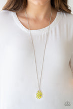 Load image into Gallery viewer, Paparazzi Gleaming Gardens - Yellow - Cat's Eye Stone - Necklace and matching Earrings - $5 Jewelry With Ashley Swint