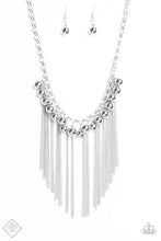 Load image into Gallery viewer, Paparazzi Powerhouse Prowl - Silver Beads - Silver Chunky Chain Necklace - Fashion Fix / Trend Blend Exclusive August 2019 - $5 Jewelry With Ashley Swint