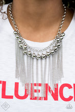 Load image into Gallery viewer, Paparazzi Powerhouse Prowl - Silver Beads - Silver Chunky Chain Necklace - Fashion Fix / Trend Blend Exclusive August 2019 - $5 Jewelry With Ashley Swint