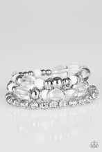 Load image into Gallery viewer, Paparazzi Malibu Marina - White - Set of 3 Stretchy Band Bracelets - $5 Jewelry with Ashley Swint
